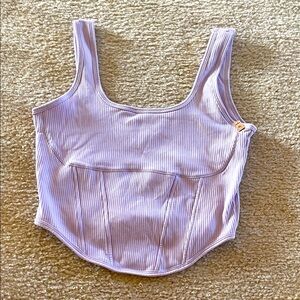 PINK Victoria's Secret Lilac Ribbed Tank Top